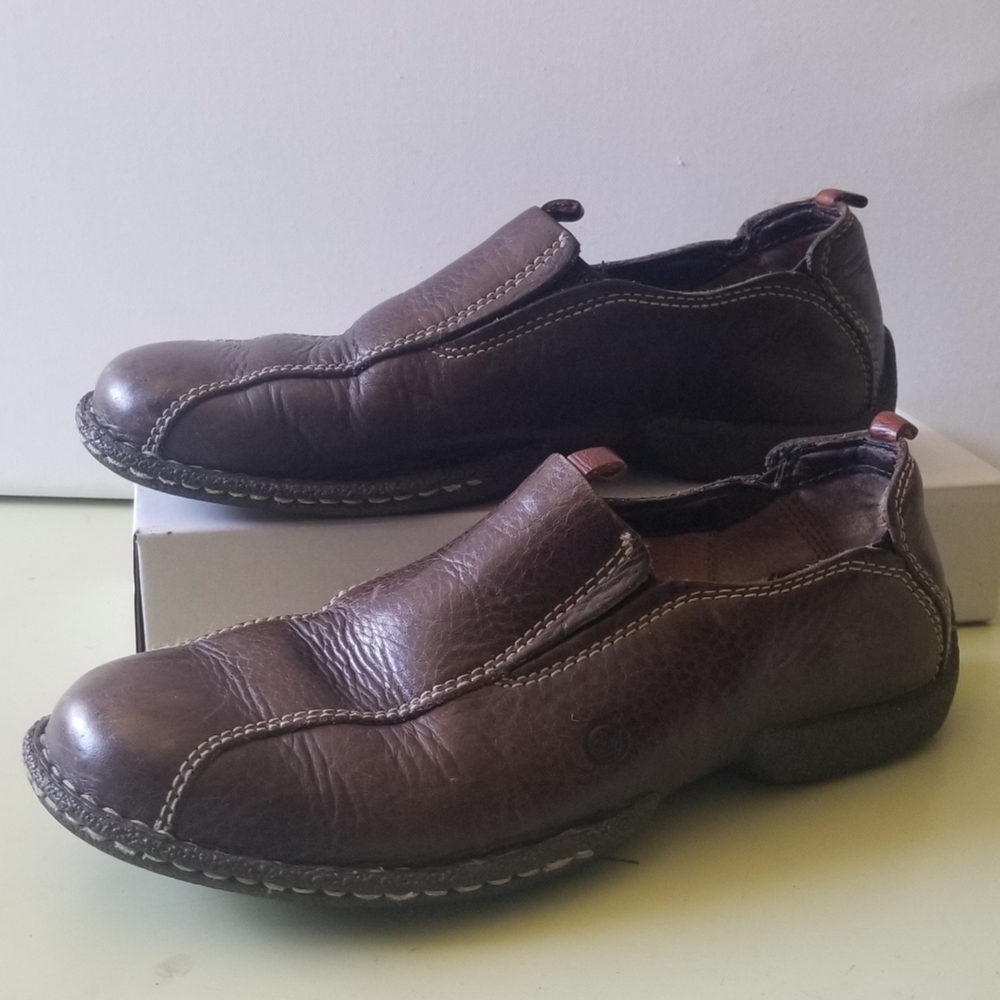 Men's Brown Slip-On Leather Casual Shoes